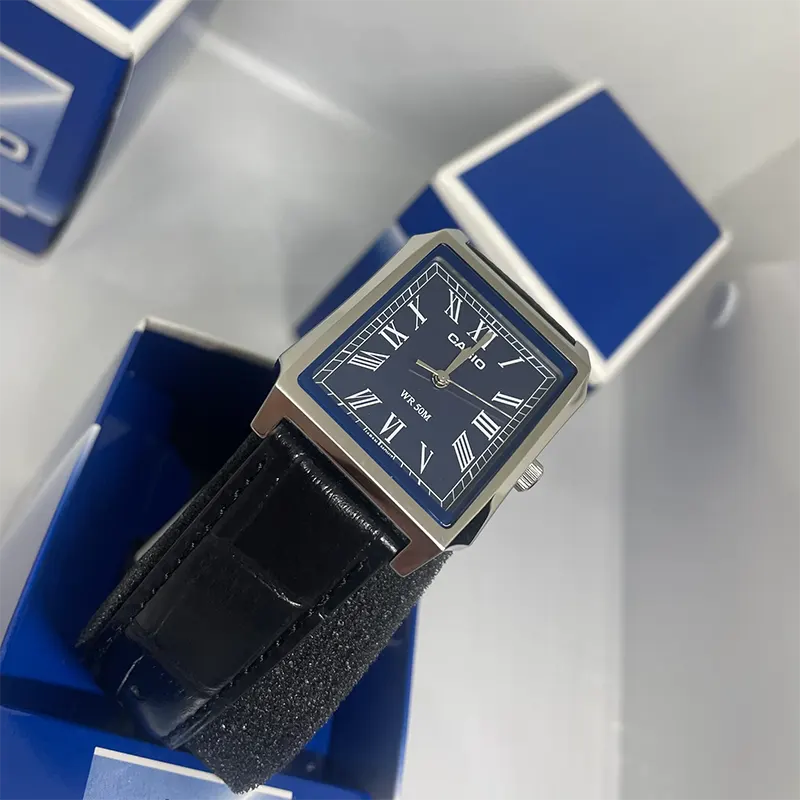 Casio Vintage-Inspired Blue Dial Men's Watch- MTP-B190L-2BV